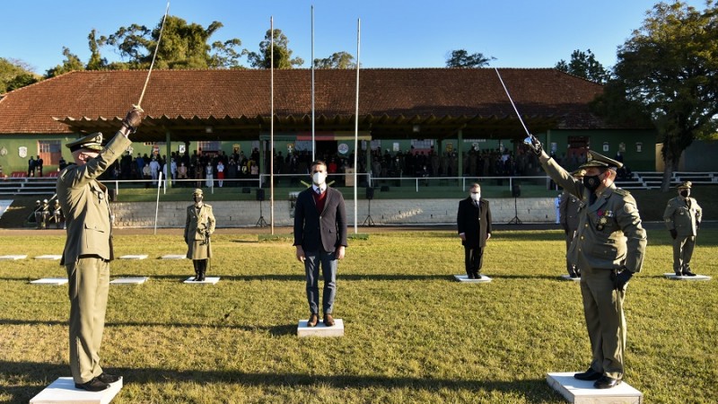 O evento marcou oficialmente a posse dos três novos ocupantes dos mais altos postos na cúpula da BM