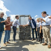 Governador Eduardo Leite e vice-governador Gabriel Souza visitam e inauguram obra na Barragem Jaguari em S&atilde;o Gabriel